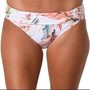 NWT Jantzen Cabana Queen Fold-Over Hipster  Floral Print Bottom’s Size 16